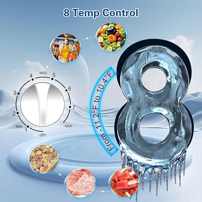 Large Chest Freezer, 9.0 Cu.ft Deep Freezer FreeStanding Top Door Freezer with 8 Adjustable Thermostat (-11.2°F to 10.4°F) and Removable Basket, Universal Wheels, Manual Defrost for Garage, White