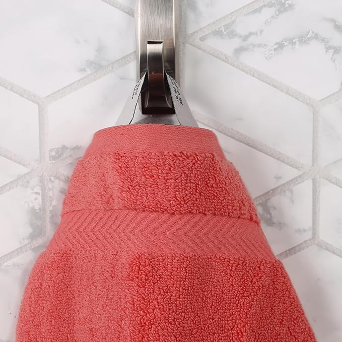 Superior Zero Twist 100% Cotton Bath Sheet Towels, Super Soft, Fluffy and Absorbent, Premium Quality Oversized Bath Sheet Set of 2 - Coral