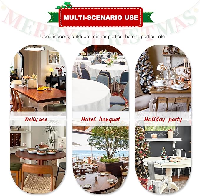 sancua 2 Pack Hunter Green Tablecloth 60 x 102 Inch, Rectangle 6 Feet Table Cloth - Stain and Wrinkle Resistant Washable Polyester Table Cover for Dining Tables, Buffet Parties and Camping