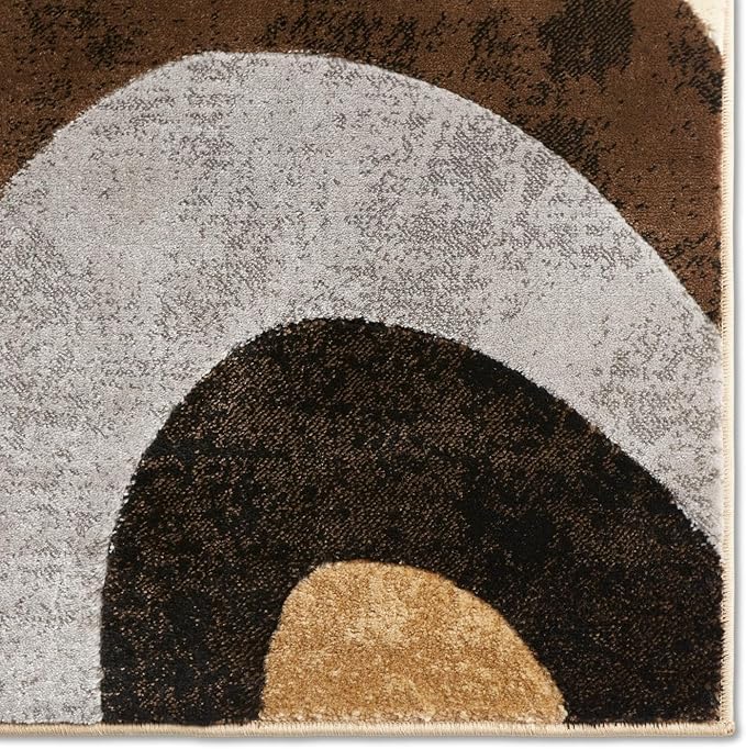 Home Dynamix Tribeca Slade Modern Area Rug ,Abstract Brown/Gray 5'2"x7'2"