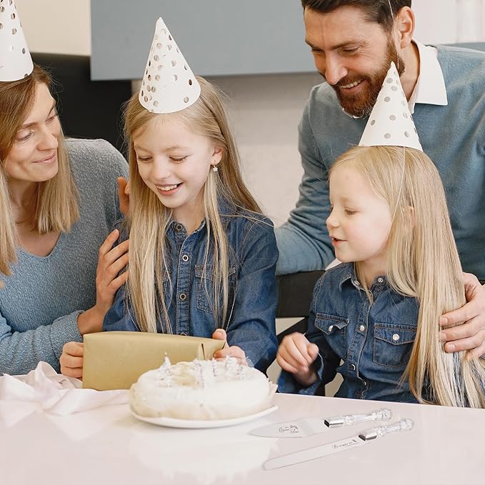 AW BRIDAL Mis Quince Años Quinceanera Cake Knife and Server Set, Sweet 15 Birthday Cake Cutting Set Cake Spatula 15years Stainless Steel Cake Servering Set, Silver