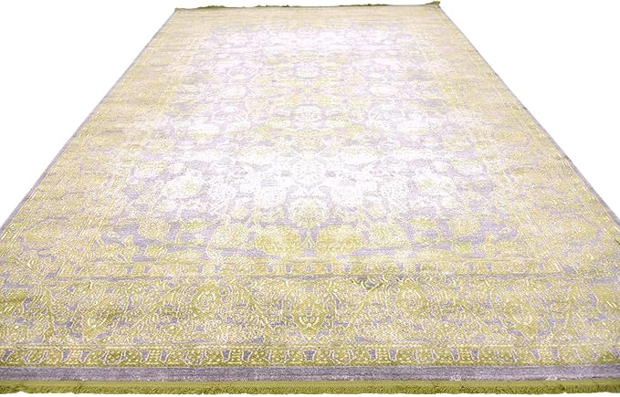 Unique Loom Traditional Classic Intricate Design Distressed Vintage Detail, Area Rug, 8' 0" x 11' 4", Light Green/Gray