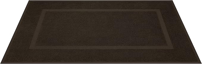 Cotton Paradise 100% Cotton Bath Mats for Bathroom Floor Set of 2 Pack, 20x34 Soft Absorbent Washable Quick Dry Tub Bathmat, Brown Towel Bath Mat