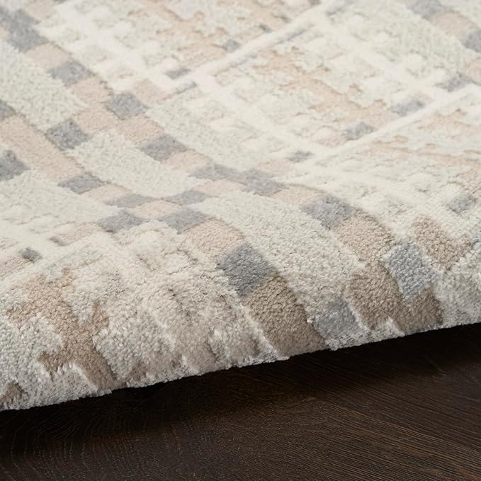 Nourison Home Nordic Ivory Multicolor 5' x 7' Area Rug - Easy Clean, Non Shedding, Bed Room, Living Room, Dining Room, Kitchen (5' x 7')