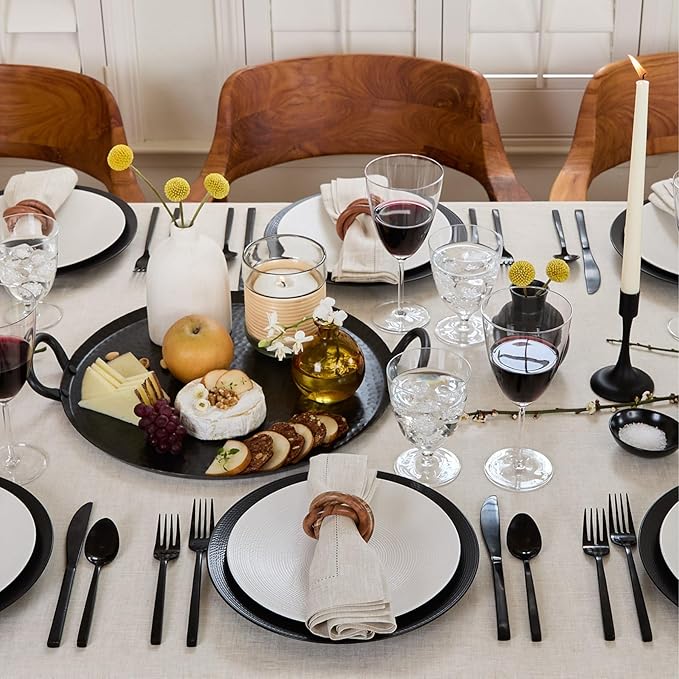 Solino Home Light Natural Linen Tablecloth 52 x 52 Inch - 100% Pure Linen Square Table Throw - Classic Hemstitch, Machine Washable Table Cloth for Holiday, New Year