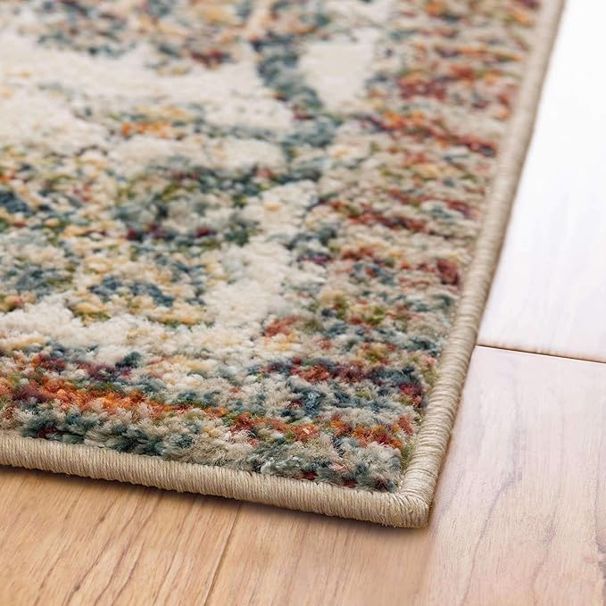 Unique Loom Isabella Collection Area Rug - Adjani (2' x 6' 1" Runner, Multi/ Beige)