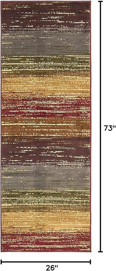 Unique Loom Barista Collection Area Rug - Mundo Nova (2' 2" x 6' 1" Runner, Beige/ Blue)