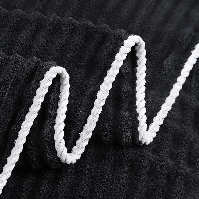 40x80 Inches Bath Sheets Towels for Adults Luxury Microfiber Extra Large Bath Towels for Bathroom Super Soft Absorbent Quick Dry with Hanging Loop (Black,1PCS)