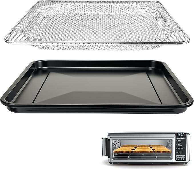 Replacement Baking Pan Air Fryer Basket only for Ninja Foodi SP101 Air Fryer Oven, Stainless Steel Mesh Basket and Non-stick Baking Tray for Ninja Digital Air Fry Countertop Oven