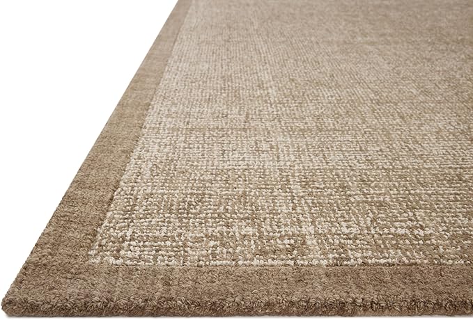 Loloi Magnolia Home by Joanna Gaines Henley Collection HNY-01 Ivory/Brown 2'-6" x 7'-6" Runner Rug