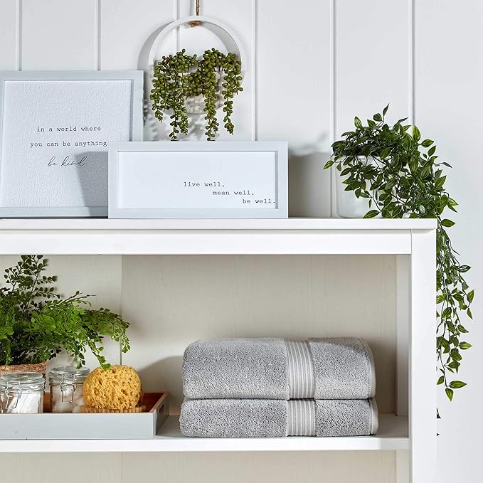 Christy Supreme Hygro 6 Piece Towel Set | Silver | 100% Luxury Supima Cotton | Ultra Soft | Super Absorbent | 650GSM | 2 Bath Sheets 2 Hand Towels 2 Face Cloths