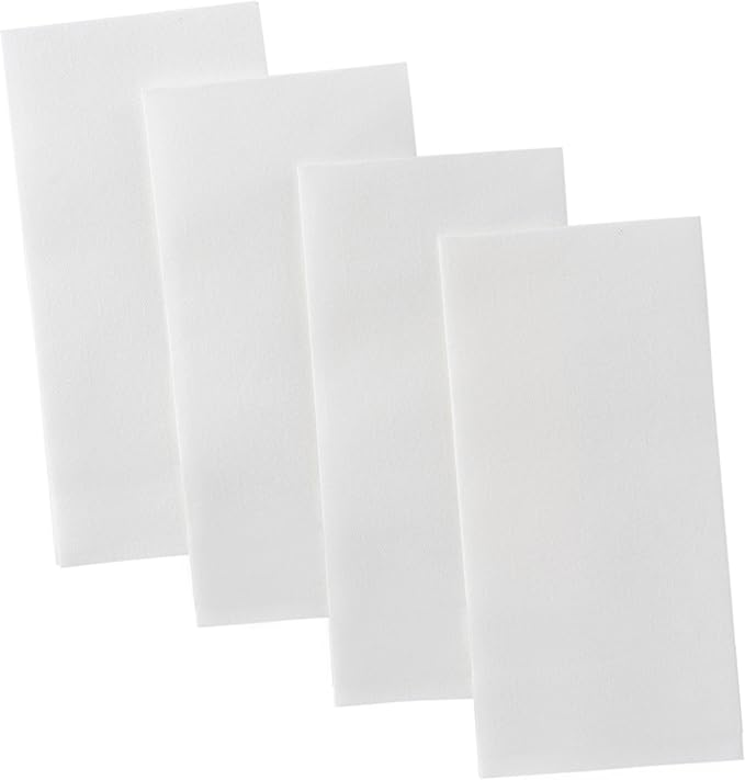 1200-Pack BloominGoods Disposable Bathroom Napkins | 12" x 17" Single-Use Classic Lite Linen-Feel Guest Towels, Made in USA | Cloth-Like Hand Towels, White