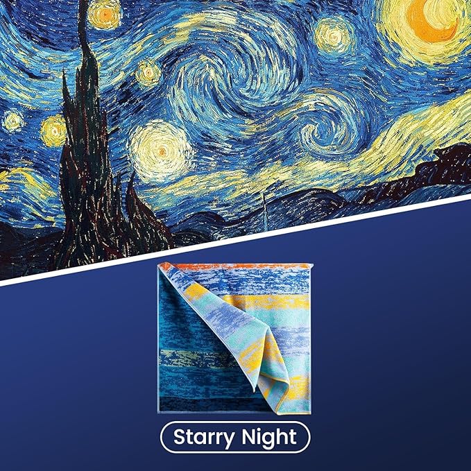 SEMAXE 18-Pack Bath Towel Set Include 6 Bath Towels, 6 Hand Towels, 6 Wash Cloths, 100% Cotton Bathroom Towels with Hanging Loops, Soft & Absorbent Towel, Colorful Towel