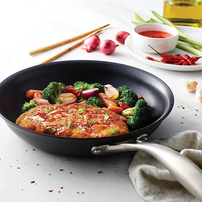 Tramontina OnyxPro Hard Anodized Non Stick 12-Inch Large Frying Pan, Skillet with Reinforced Nonstick Coating, Oven Safe
