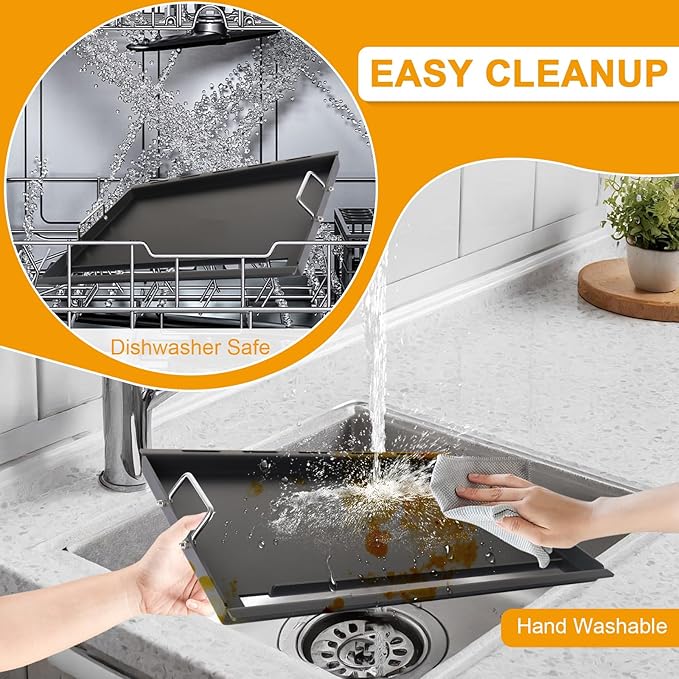 6788 Griddle Insert for Weber Genesis II 300 Series Gas Grill Non-Stick Full Size Cooking Plate Replacement Part for Weber GS4 Genesis II E310 E315 E325 E330 E335 S310 S335 Genesis II LX 340