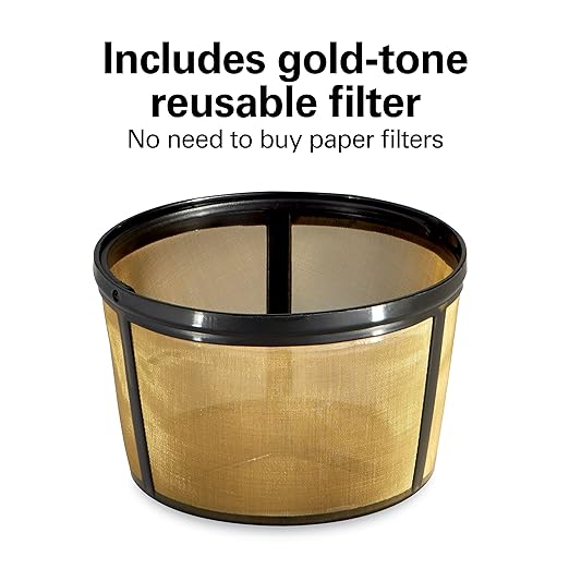 Hamilton Beach FlexBrew Trio 2-Way Coffee Maker, Compatible with K-Cup Pods or Grounds, Single Serve & Full 12c Pot, Permanent Gold Filter, Fast Brewing, Black & Silver