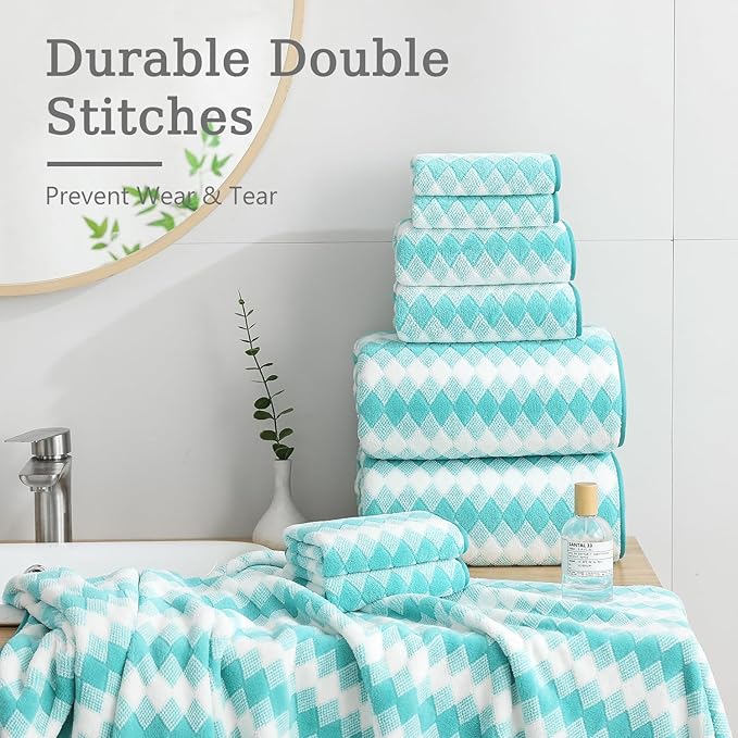 4 Piece Extra Large Bath Towel Set Oversized Bath Sheet 35"x70" Bathroom Towel Set Soft Highly Absorbent & Quick Dry Premium Bath Towel for Bathroom 600GSM Shower Towel Spa Gym Hotel,Teal