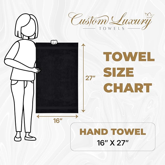 Monogrammed Hand Towels for Bathroom | Luxury Turkish Cotton | Embroidered in USA | Set of 2 | Choose Set Color and Monogram Color | A - Z | Modern Font