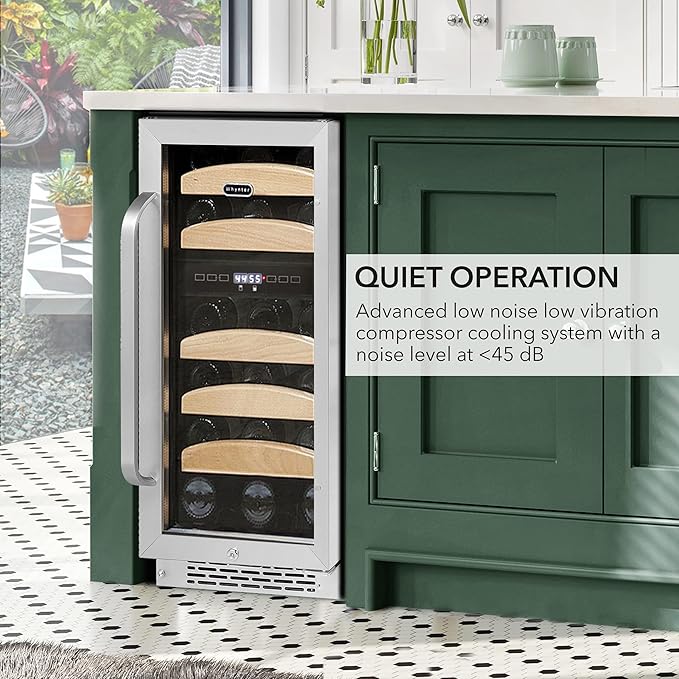 Whynter BWR-281DZ 28 Bottle Dual Temperature Zone Built-In Wine Refrigerator