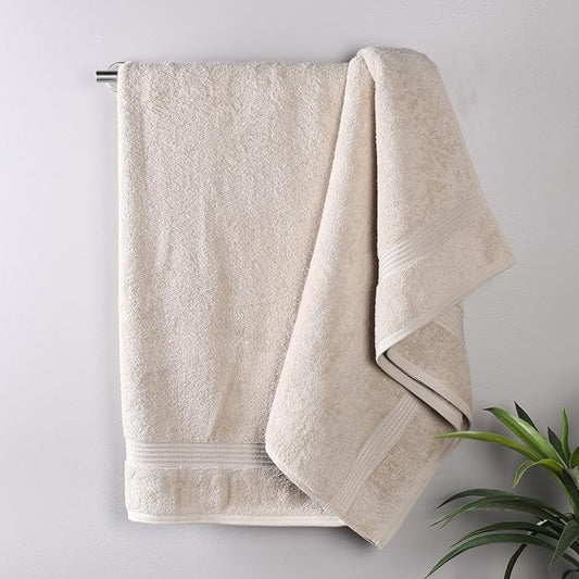 Superior Egyptian Cotton Bath Towel Set, Home Bathroom Towels, Master, Guest Bath, Decor Essentials, Quick Dry, Absorbent, Large Body Towels, Spa, Hotel, Resort, Adult, Kids, Set of 2, Stone