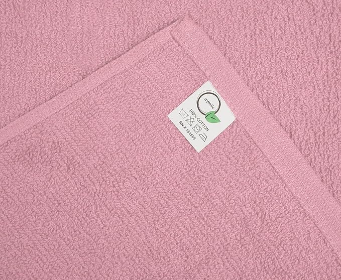 Softolle Salon Towels – Pack of 24 (16"x27") 100% Cotton Ring Spun – Ultra Soft, Highly Absorbent Hand Towels – Bulk for Spa, Gym & Salon (Pink, Salon Towels – Pack of 24 (16"x27"))