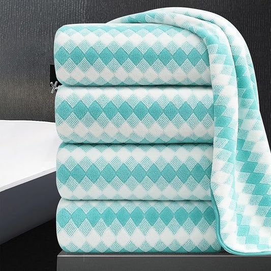 4 Piece Extra Large Bath Towel Set Oversized Bath Sheet 35"x70" Bathroom Towel Set Soft Highly Absorbent & Quick Dry Premium Bath Towel for Bathroom 600GSM Shower Towel Spa Gym Hotel,Teal