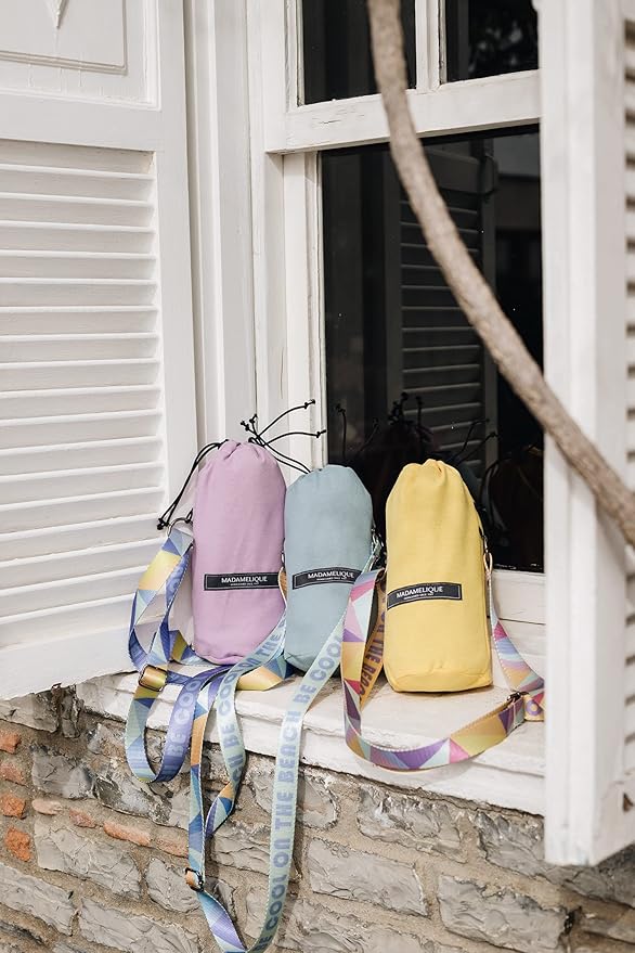 Madamelique Turkish Beach Towel with Beach Bag - 39 x 74 - Prewashed Beach Towels Oversized -%100Cotton - Quick Dry - Sand Free - Hand Loomed Turkish Bath Towels - Unique Absorbent Towel (Pink)