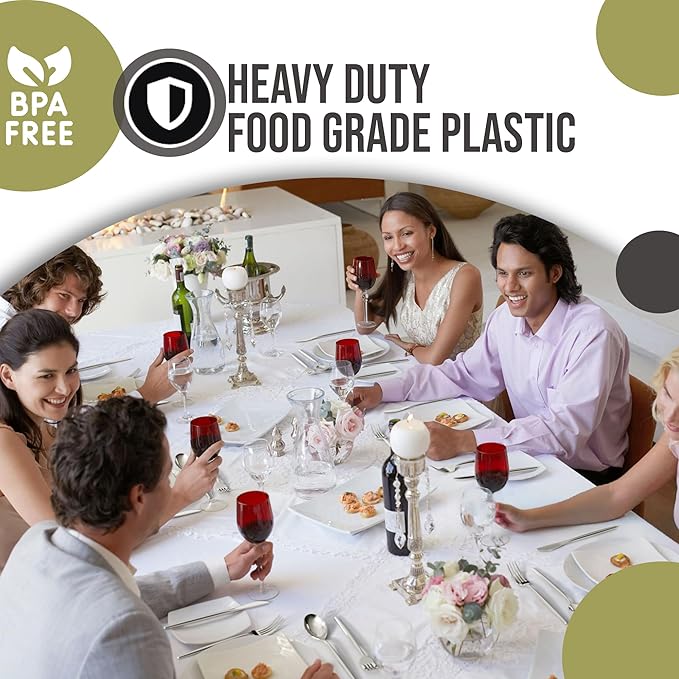 Trendables Silver Plastic Forks and Spoons Disposable Silverware Set 120 Pack Plastic Utensils Set Includes 3 x 40 each Knives & Soup Spoons & Silver Forks Disposable Cutlery For Parties and Events