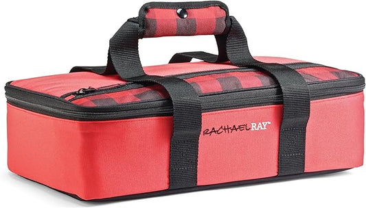 Rachael Ray Lasagna Lugger, Thermal Insulated Casserole Carrier for Hot or Cold Food, Lugger Tote for Potluck, Parties, Picnic, and Cookouts, Fits 9" x 13" Baking Dish