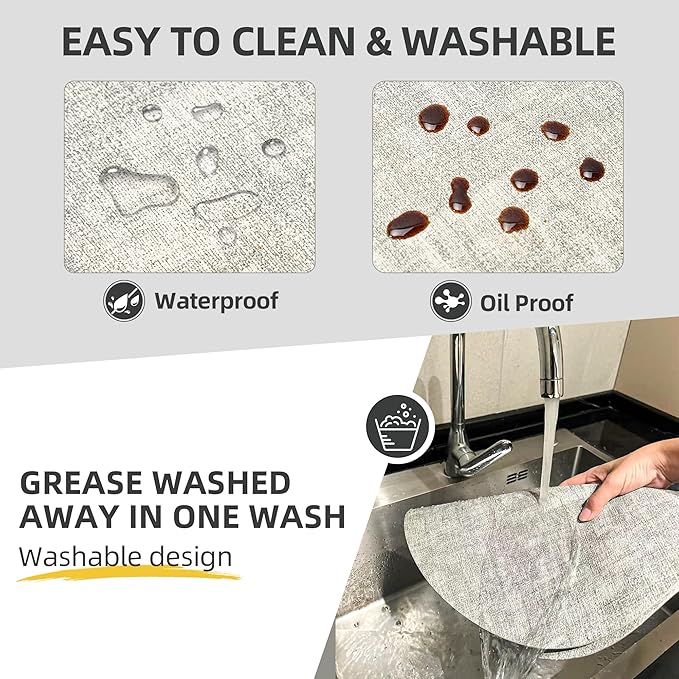 15 inch Faux Leather Round Placemats Set of 4 Non-Slip Washable Wipeable Table Mats, Heat Resistant Waterproof Oilproof Place Mats for Kitchen, Dining, Party, Indoor, Outdoor Beige