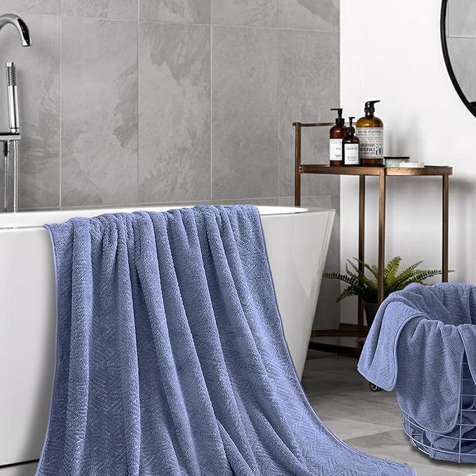 CHINO Hand Towels Set of 2, 600GSM 16x31” Microfiber Diamond Hand Bath Towels, Soft Bathroom Hand Towels for Home Kitchen, Gym, Exercise, Fitness, Spa, Super Absorbent Quick Dry Towels (Violet)