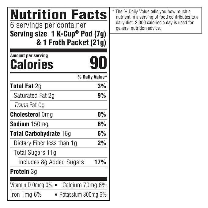 Gevalia Frothy 2-Step Artificially Flavored Mocha Latte Espresso Style K-Cup Coffee Pods & Froth Packets Kit, 6 ct Box