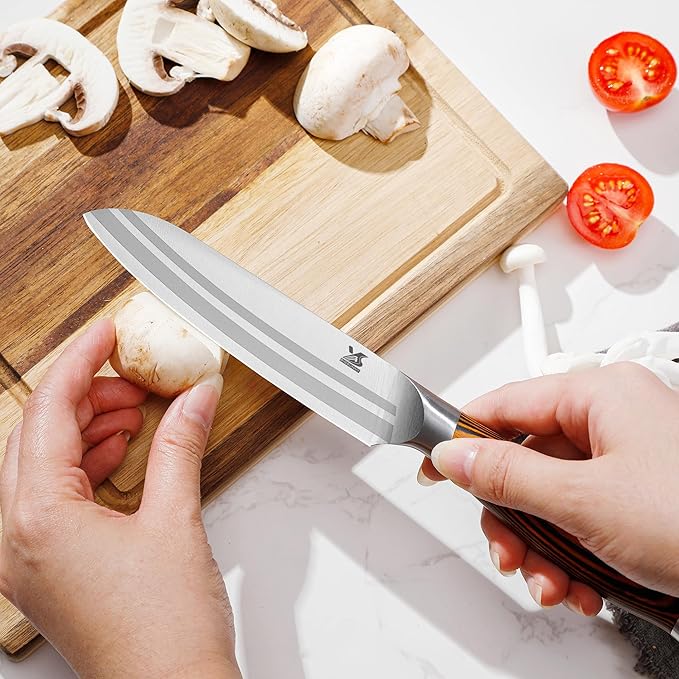 MSY BIGSUNNY 5pcs Knife Set Kitchen Utensils Knife, German Stainless Steel Professional Chef Kitchen Knife Set, Tang Series