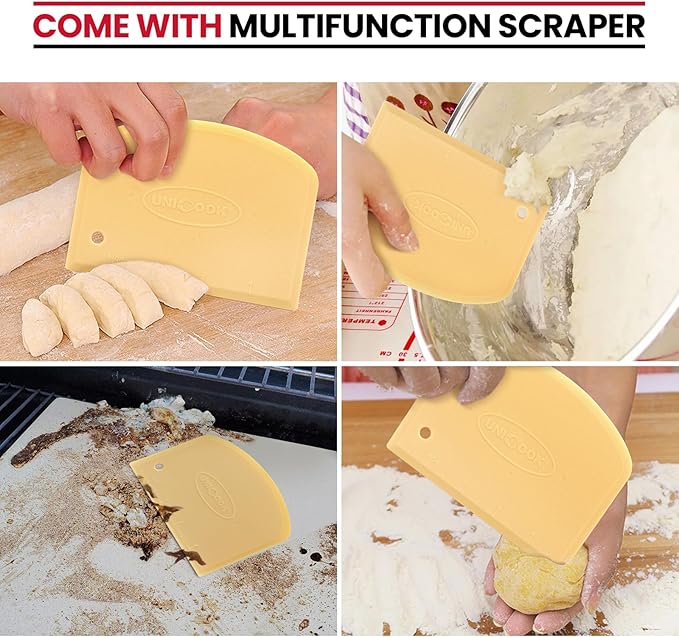 Unicook Pizza Stone for Oven and Grill, 12 inch Square Bread Baking Stone, Cordierite Baking Pan, Thermal Shock Resistant, Making Crispy Crust Pizzas, Bread, Cookie and More