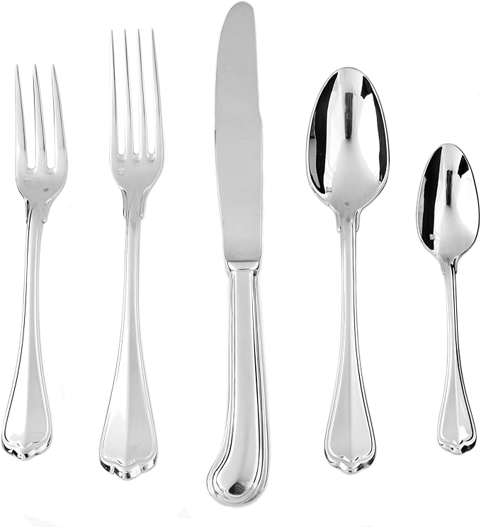Fortessa San Marco 18/10 Stainless Steel Flatware Solid Handle Butter Knife, Set of 12