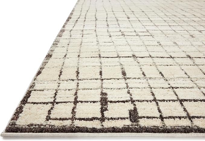 Loloi Jeremiah Brent Bleecker Collection BLE-01 Ivory/Charcoal 7'-10" x 10' Area Rug