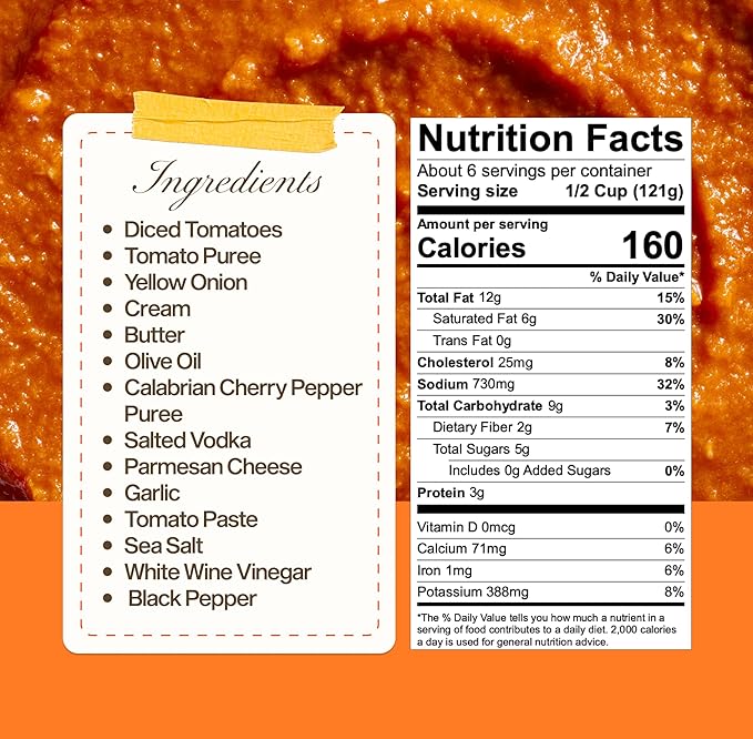 Sauz | Creamy Calabrian Vodka Sauce, 25 Oz Jar (4-Pack), Gluten-Free, Non-GMO, Multi-Use Tomato Sauce with Clean Ingredients – Small Batch Pasta Sauce