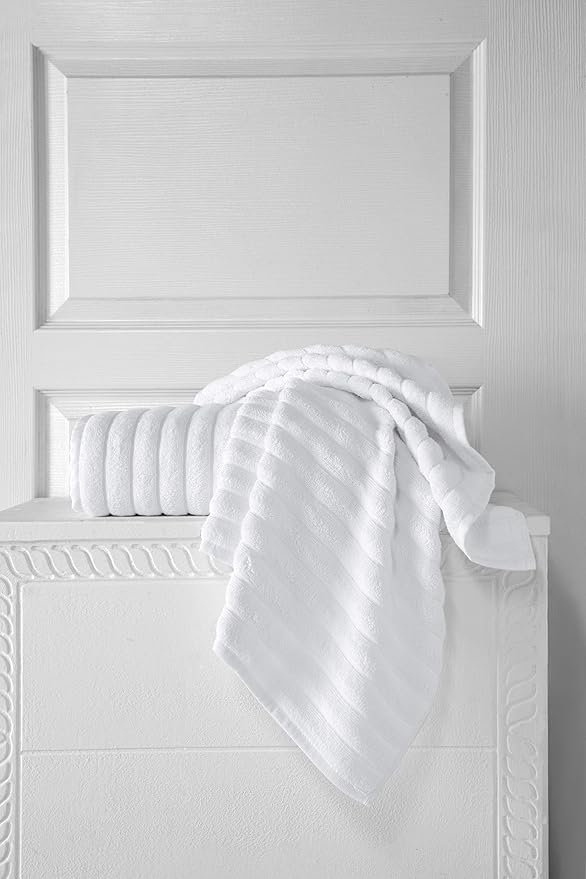 Classic Turkish Towels CTT Premium 2 Pack Bath Towels Set, Made with 100% Turkish Cotton, Spa & Hotel, Quick Drying Towels, Absorbent & Comfy | 27"x54" (White)