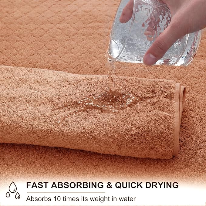 4 Piece Extra Large Bath Towels Set 35x70 Inches - Luxury 600 GSM Oversized Bath Sheet Towel,Ultra Soft Microfiber - Quick Dry,Highly Absorbent Shower Towels Spa Hotel Bathroom Towel Set (Orange)