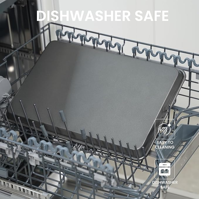 LISI Nonstick Stackable Baking Pans Set, Cookware Sets Baking Tray (15" x 10" (Jelly Roll Pan))