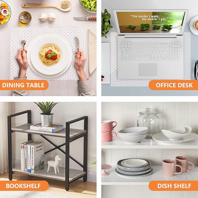 Shelf Liners for Kitchen Cabinets Refrigerator Liners Waterproof Kitchen Cupboard Liner Durable Plastic Drawer Mats EVA Material Non Adhesive Fridge Mats for Shelves - Clear 17.5 x 157.4 Inches