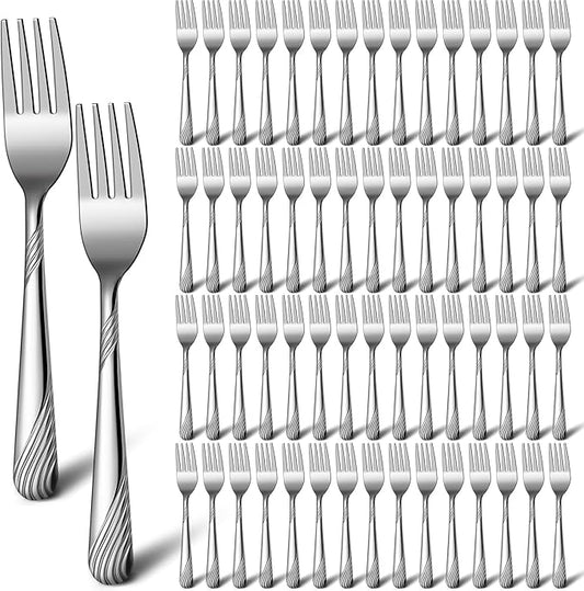 Bokon 320 Pieces Dinner Forks Bulk Set 6.9 Inches Stainless Steel Silverware Durable Table Forks Set for Home Restaurant Kitchen Dishwasher Safe