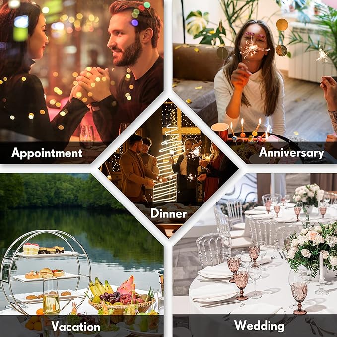 Patelai Serving Utensils Set Include Stainless Steel Large Spoons Slotted Spoons Forks Tongs Soup Ladle and Pie Server for Parties Buffet Catering, Dishwasher Safe(Silver,7 Pieces)