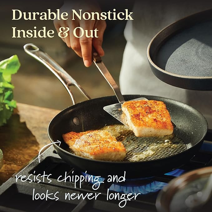 Anolon X Hybrid Nonstick Frying Pan/Skillet, 8.25 Inch, Dark Gray