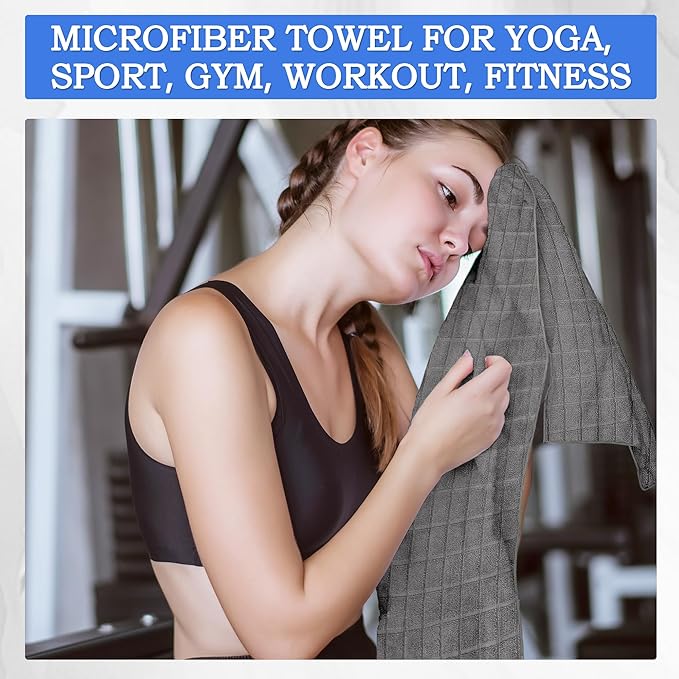 HOMERHYME Microfiber Bath Towels 2 Pack (22'' x 48'') - Lightweight Quick Dry Microfiber Fingertip Hand Towels, Soft Absorbent Gym Towels for Yoga, Salon, Camping, Hotel, Bathroom, Spa, Travel & Dog