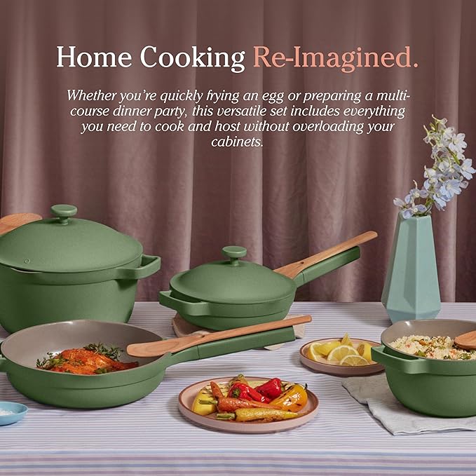 Our Place Cookware Set - 13-Piece Kit Including the Always Pan, Perfect Pot and Spatulas | Multifunctional, Toxin-Free Nonstick | Heat Safe up to 450°F | Oven, Stove, Induction Compatible | Char