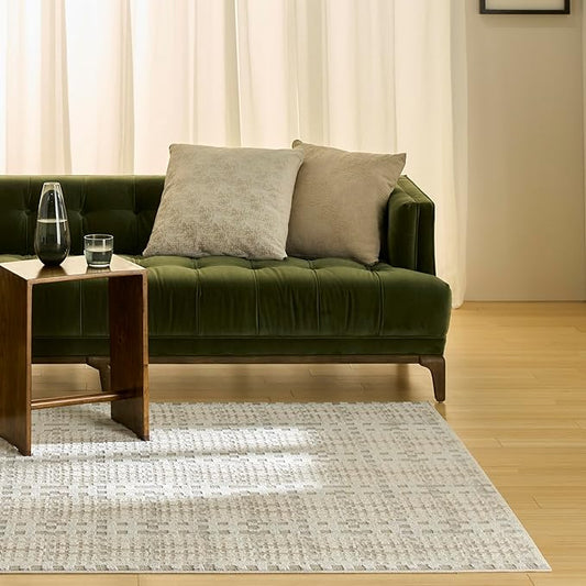 Nourison Home Nordic Ivory Multicolor 4' x 6' Area Rug - Easy Clean, Non Shedding, Bed Room, Living Room, Dining Room, Kitchen (4' x 6')