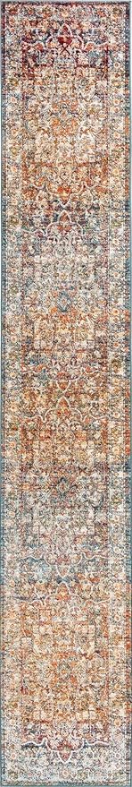 Unique Loom Isabella Collection Area Rug - Adjani (2' 7" x 16' 5" Runner, Multi/ Beige)