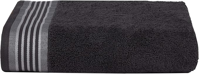 CASA COPENHAGEN, Designed in Denmark, 550 GSM, 35x70 Inches Extra Large Jumbo Size Bath Sheets, Set of 2 Towels, Super Soft Egyptian Cotton Towels for Bathroom & Shower - Granite Grey + Mirage Grey