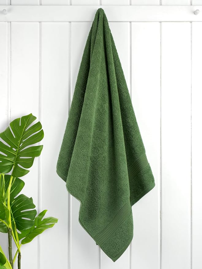 Cotton Paradise 4 Piece Turkish Bath Towels for Bathroom, Extra Large Soft Plush Towels Bathroom Set, Sage Green